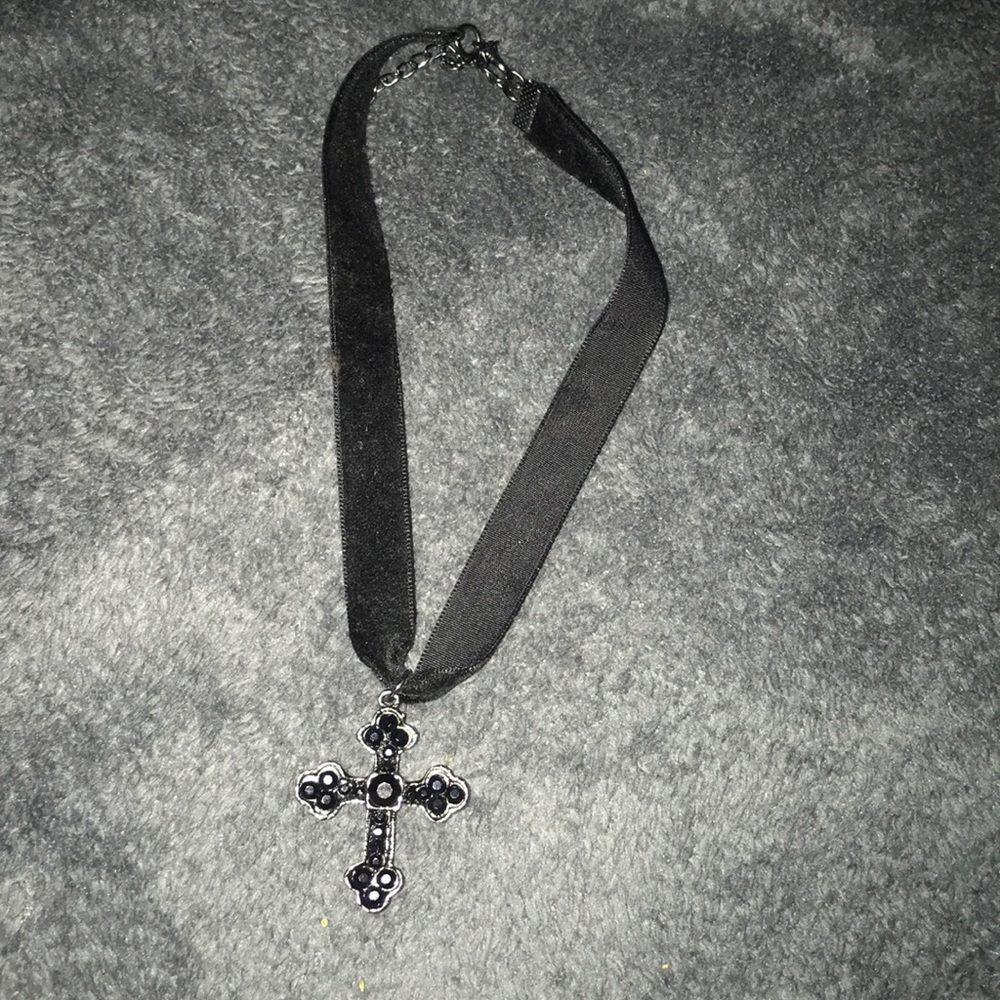 Black Cross Choker